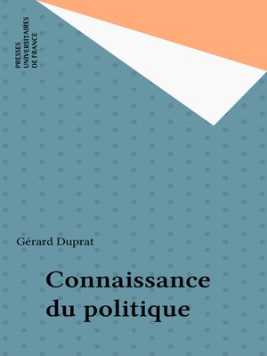 cover image of Connaissance du politique